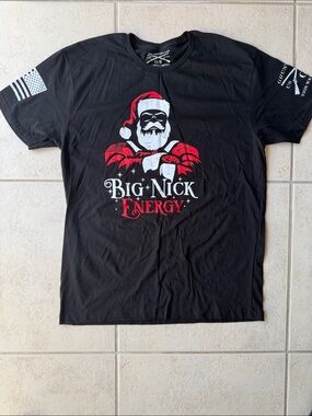 Big Nick Energy Graphic T-Shirt - Black & Red